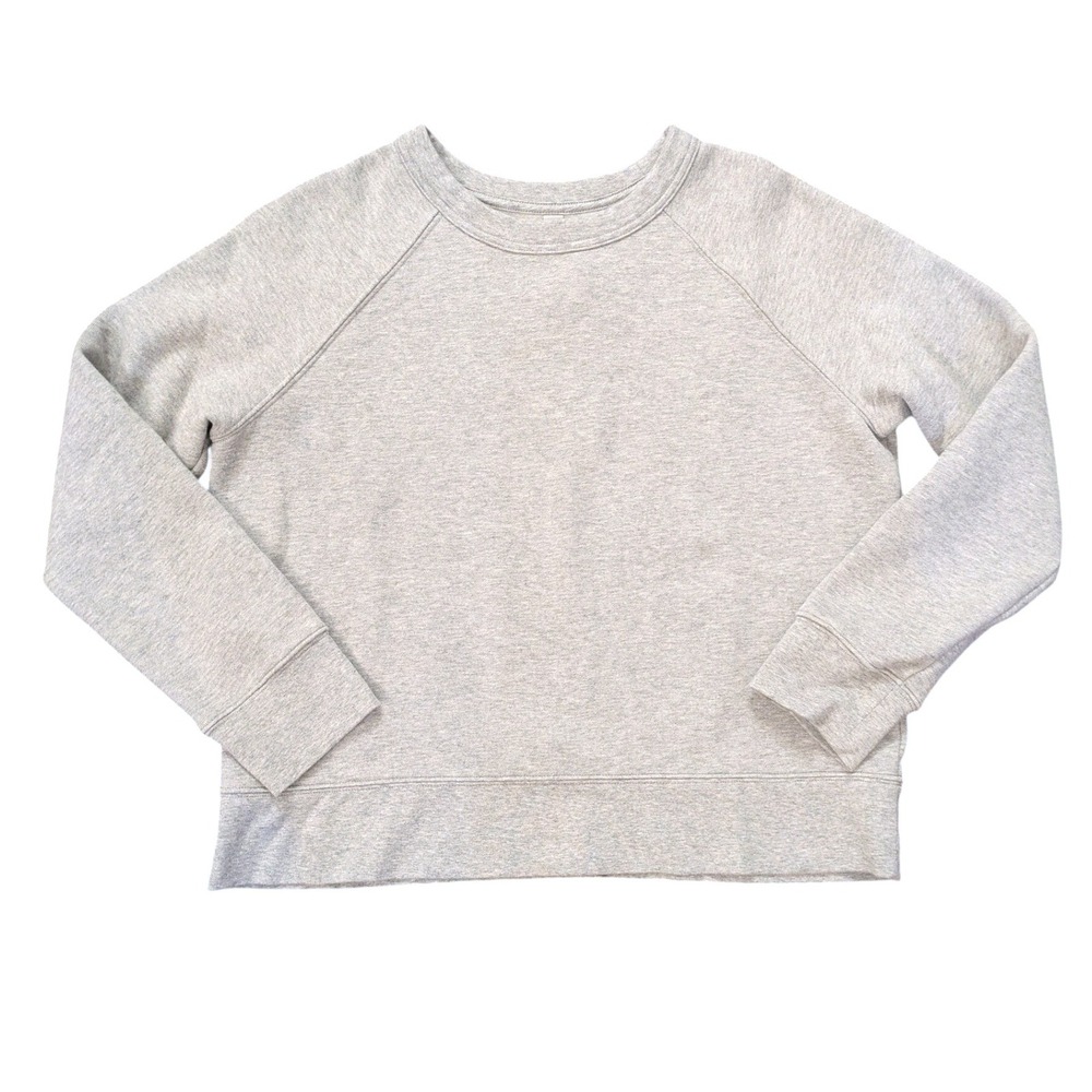 Athleta 24/7 Womens Small Gray Heather Fleece Crew Neck Sweatshirt RN 54023
